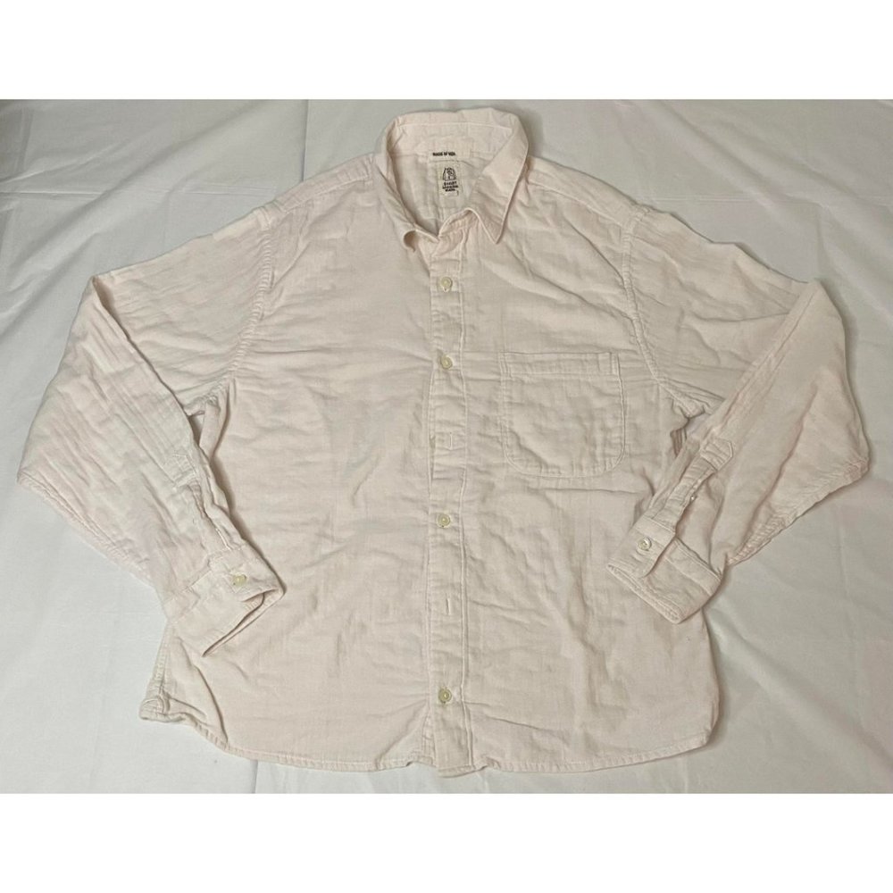 Classic Long-Sleeve Button-Down Shirt in Light Pink